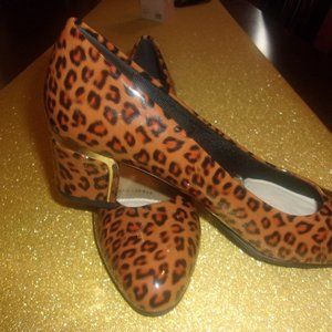 Patent Animal Print Pumps (NWOT)